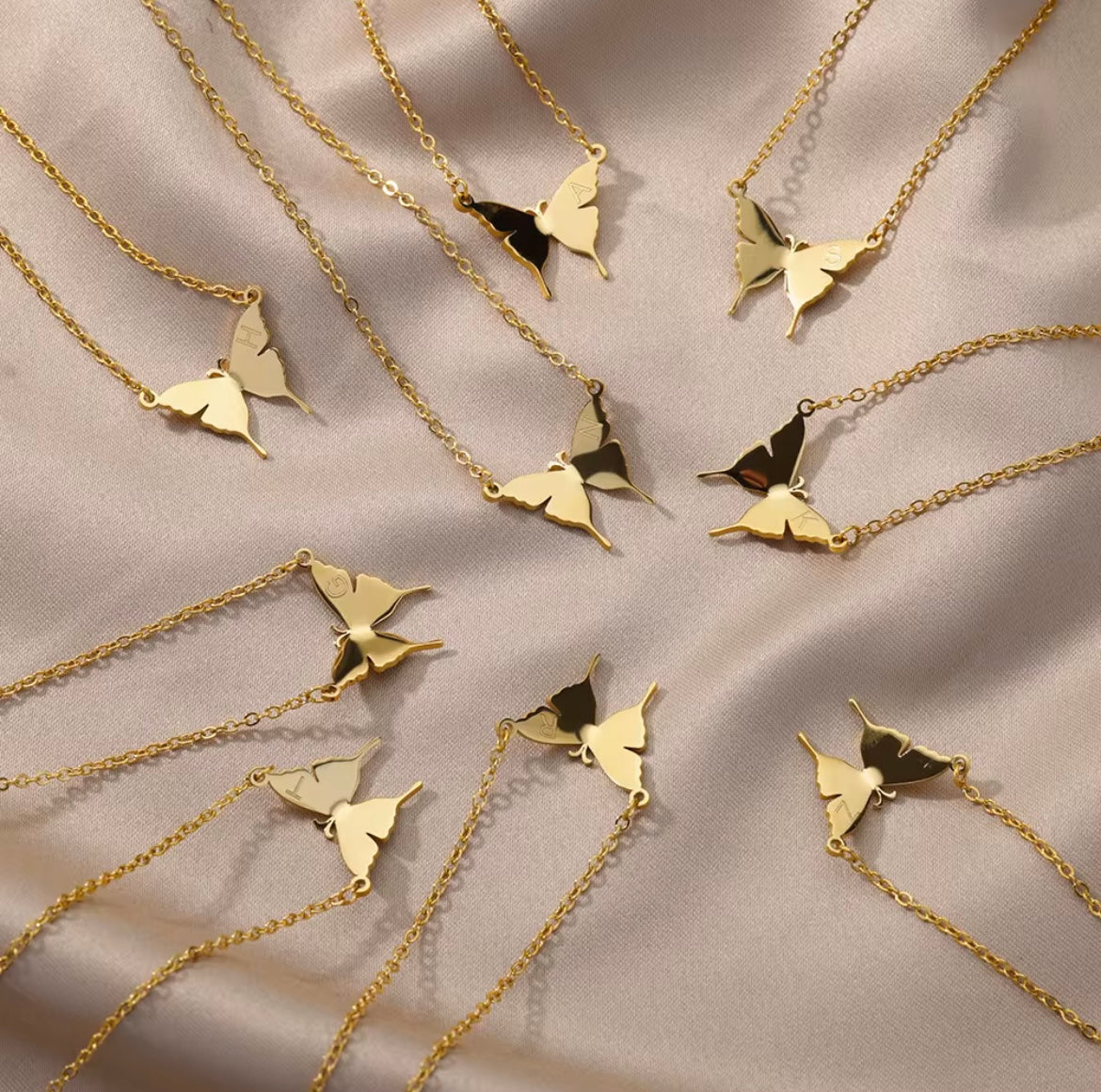 AM-1140- Butterfly Stainless Steel Necklace