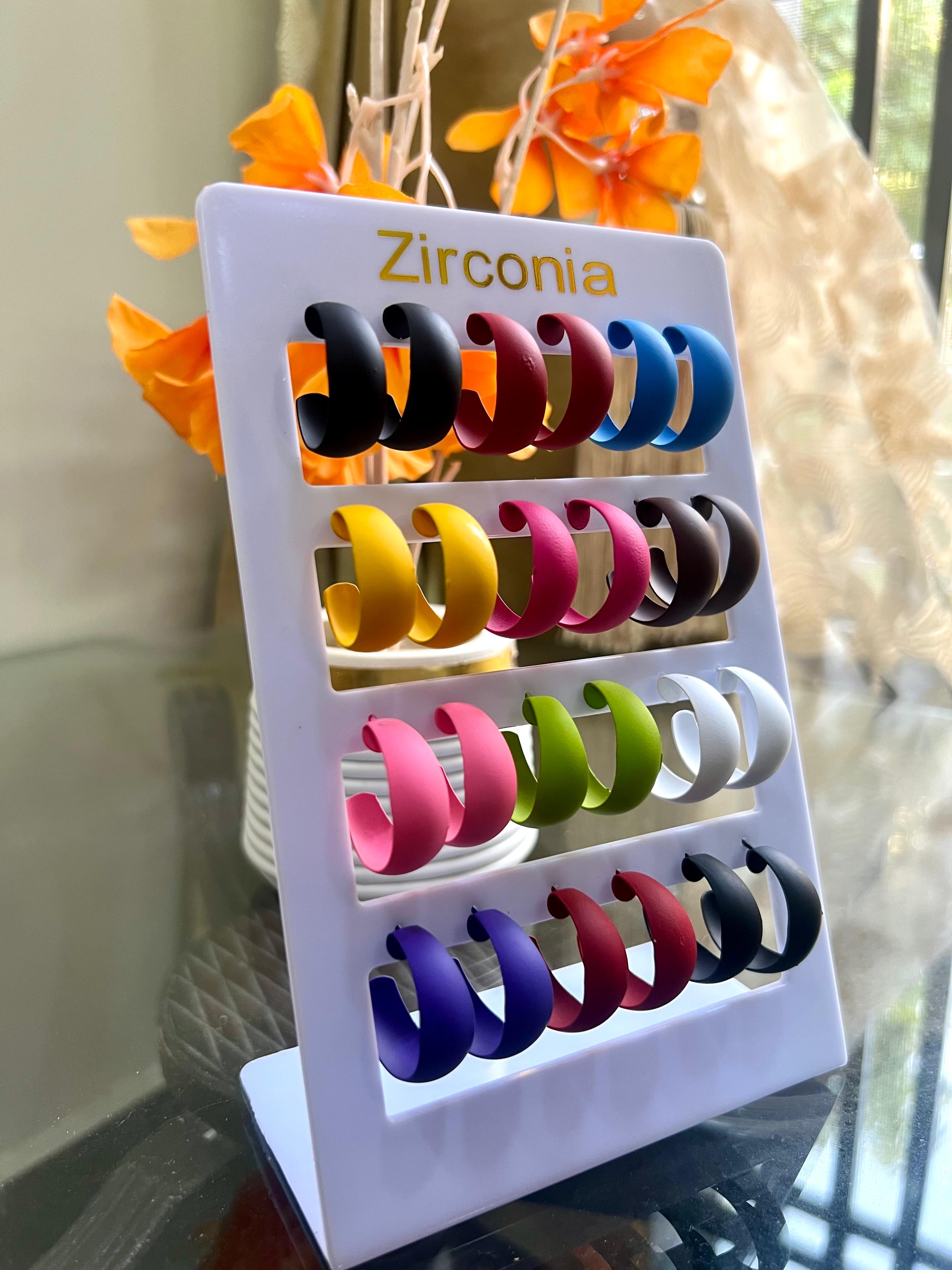 AM-1158- Colourful Hoop Earrings