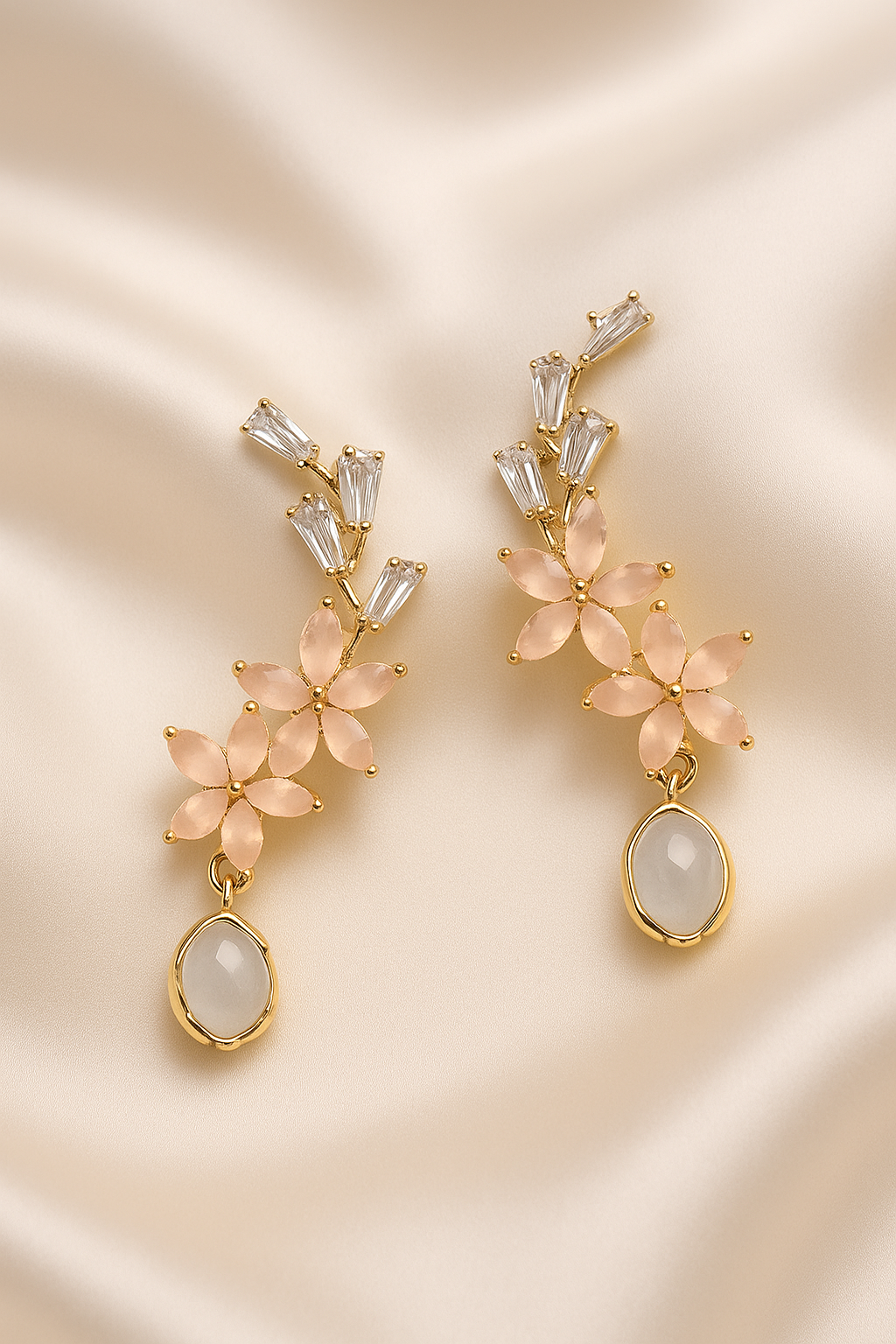 AM-1111 - Onyx Temple Long Earrings