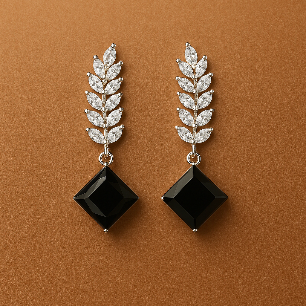 AM-1116- Long Leaf Earrings
