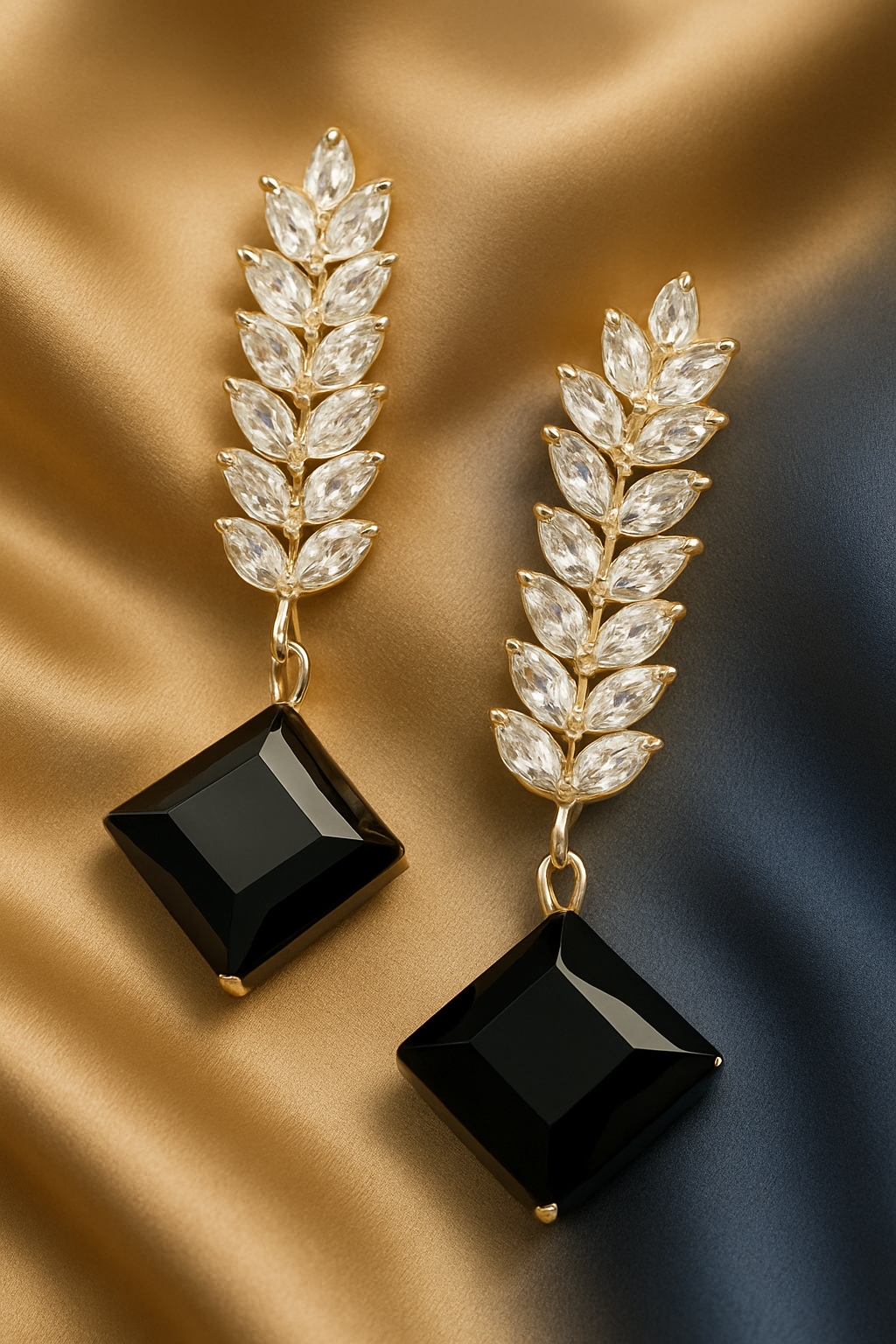 AM-1116- Long Leaf Earrings