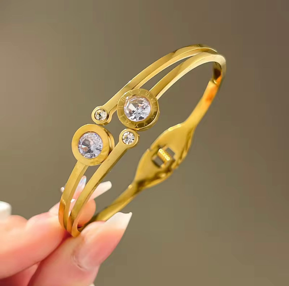 AM-1105- Double Layer Stainless Steel Bangle