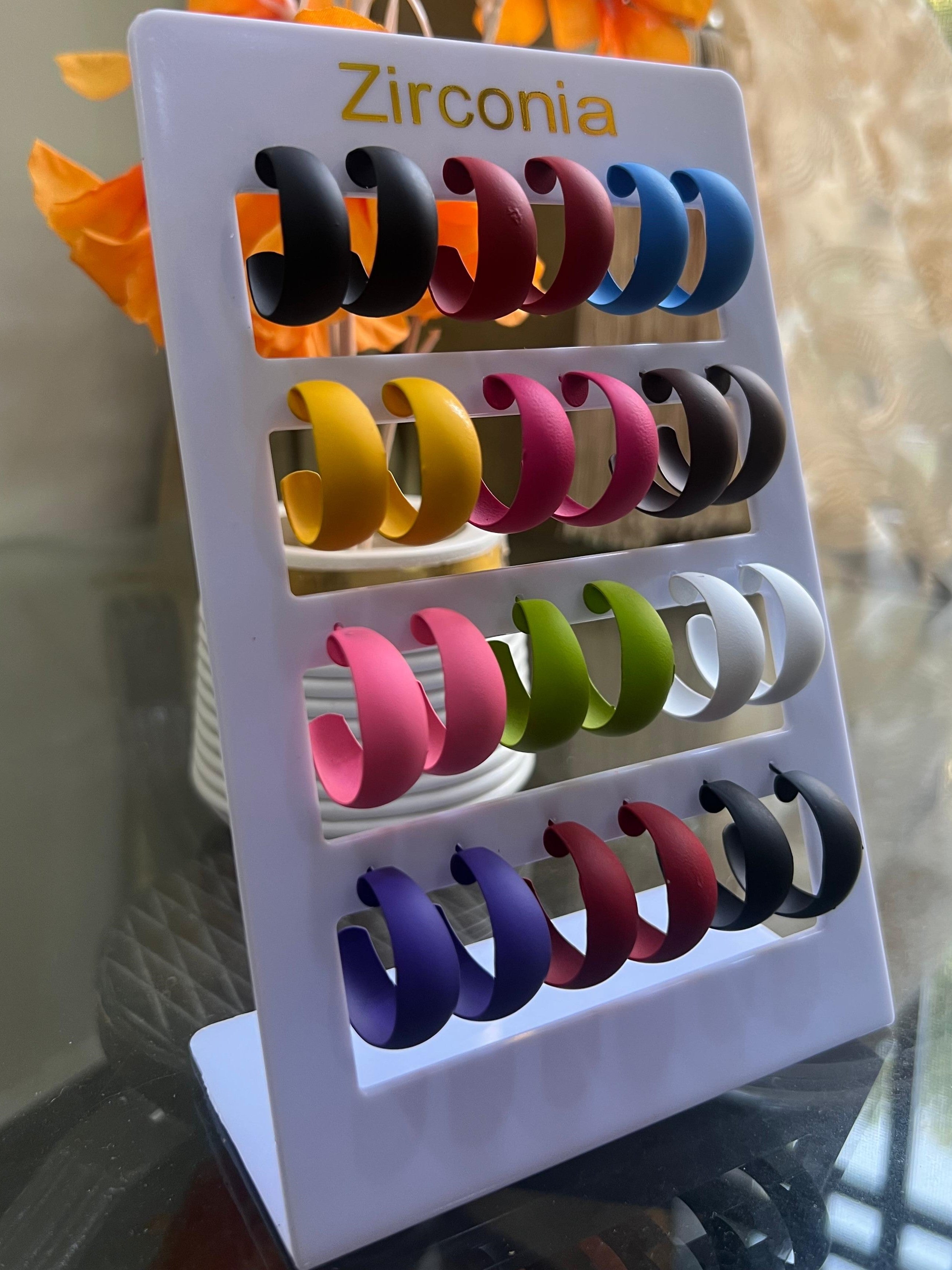 AM-1158- Colourful Hoop Earrings