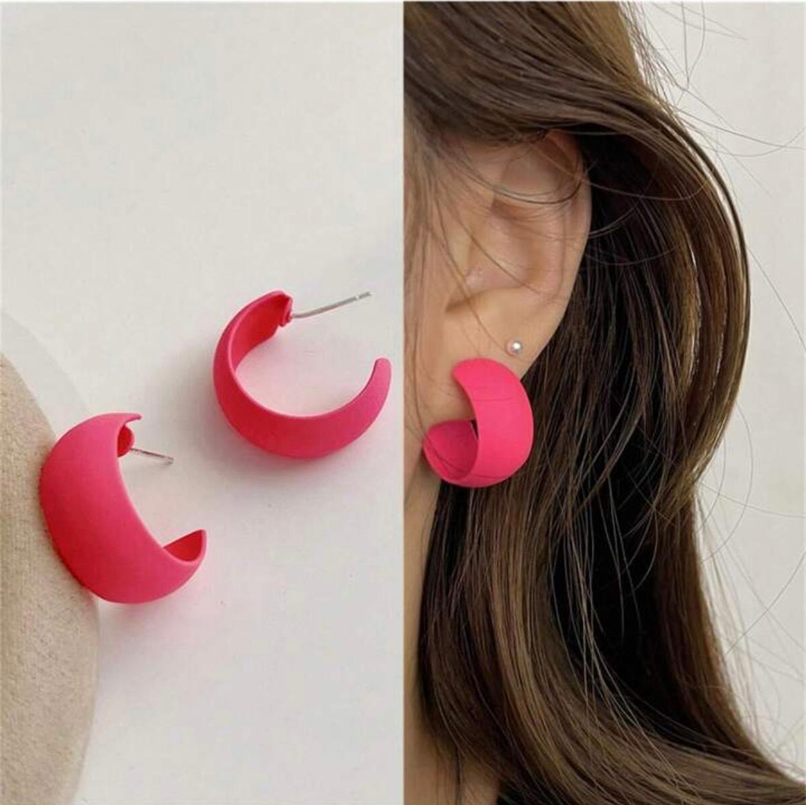 AM-1158- Colourful Hoop Earrings